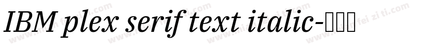 IBM plex serif text italic字体转换